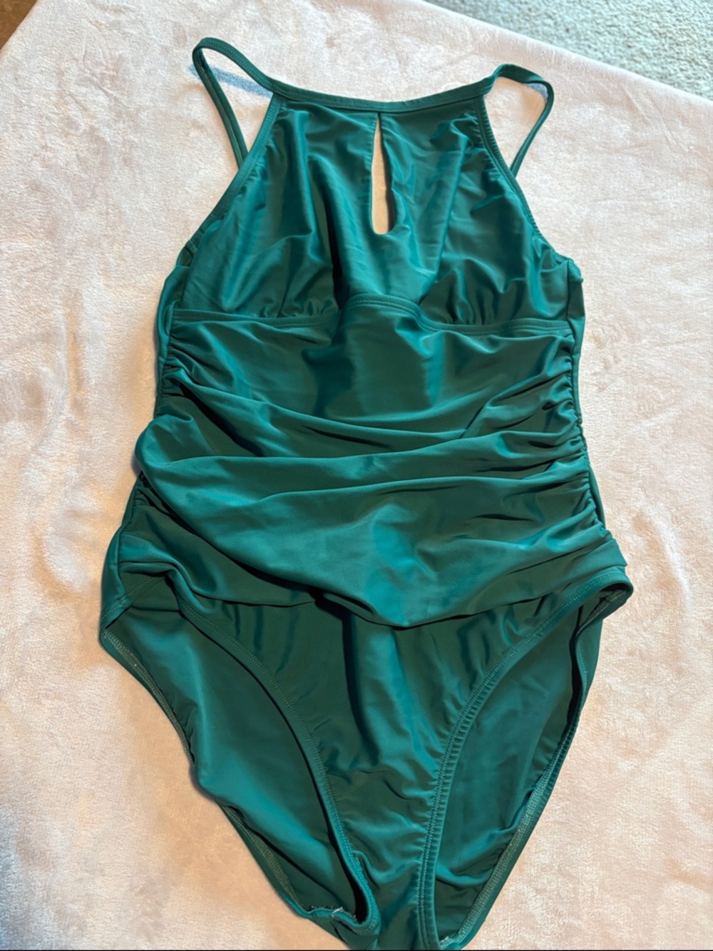 Ellen Tracy Emerald Green One-Piece Swimsuit
